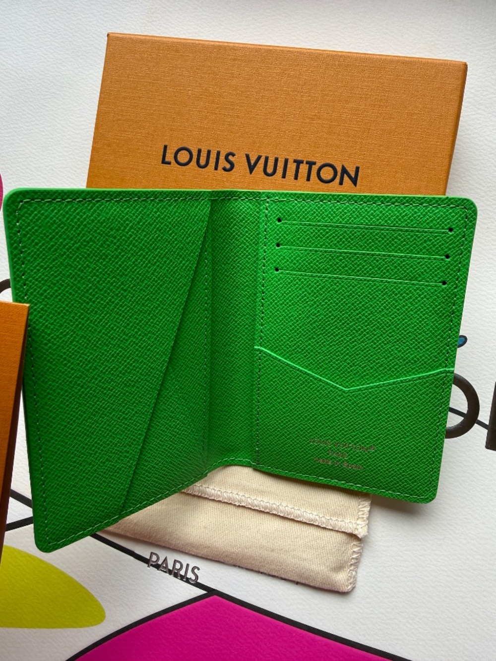 NEW Louis Vuitton Soccer Pocket Organizer Green - Picture 3 of 5
